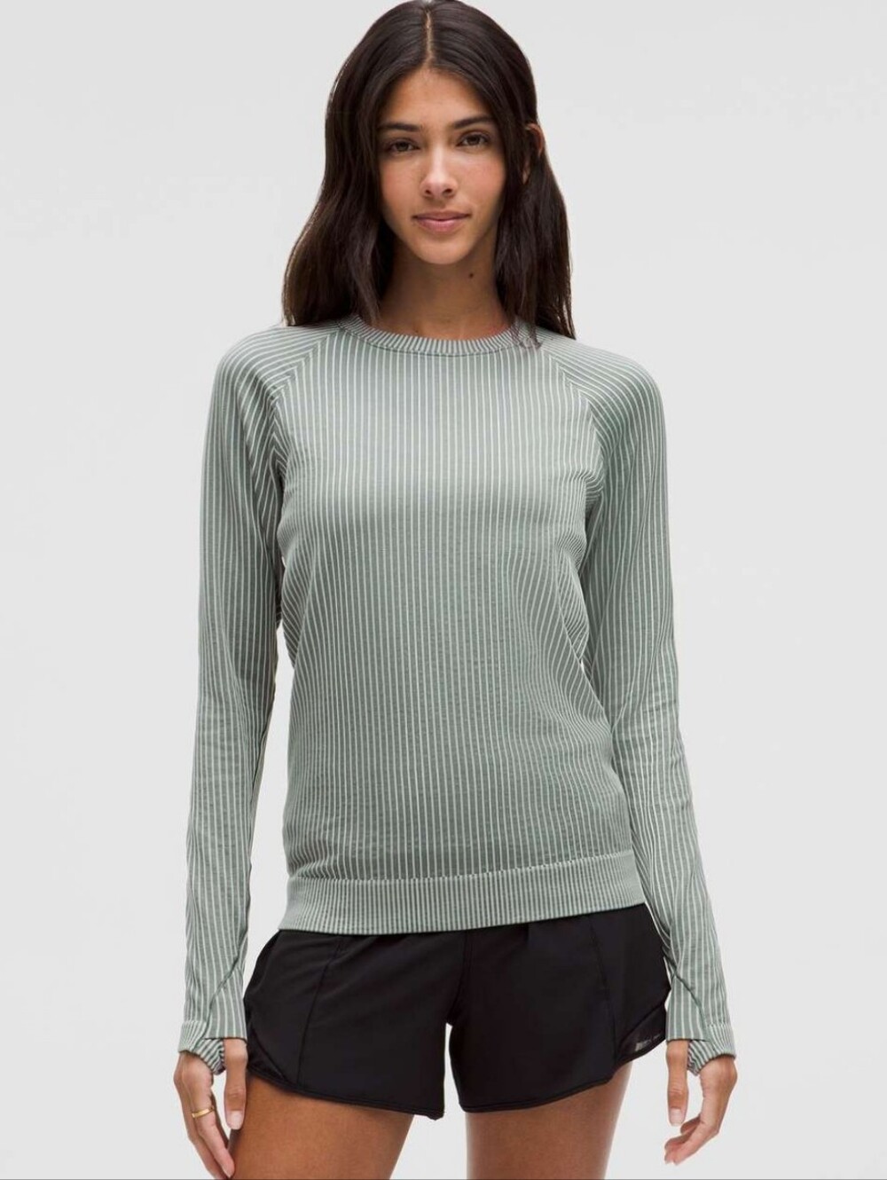Lululemon Rest Less Pullover In Rib Dark Forest / Jade Grey Size 12
